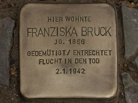 Stolperstein Franziska Bruck, 25.03.2012