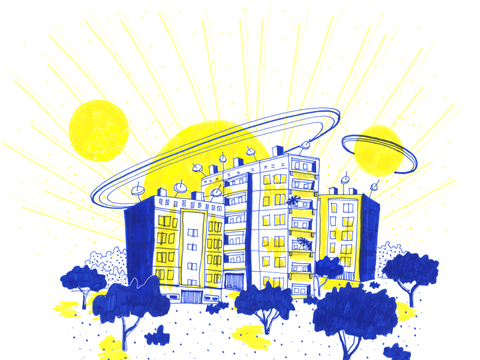 Logo des Quartiermanagements Kosmosviertel