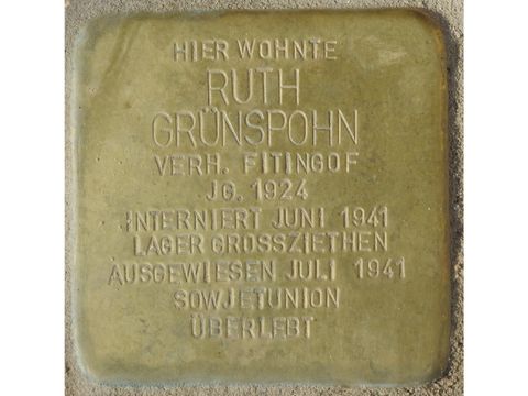 Stolperstein Ruth Grünspohn 