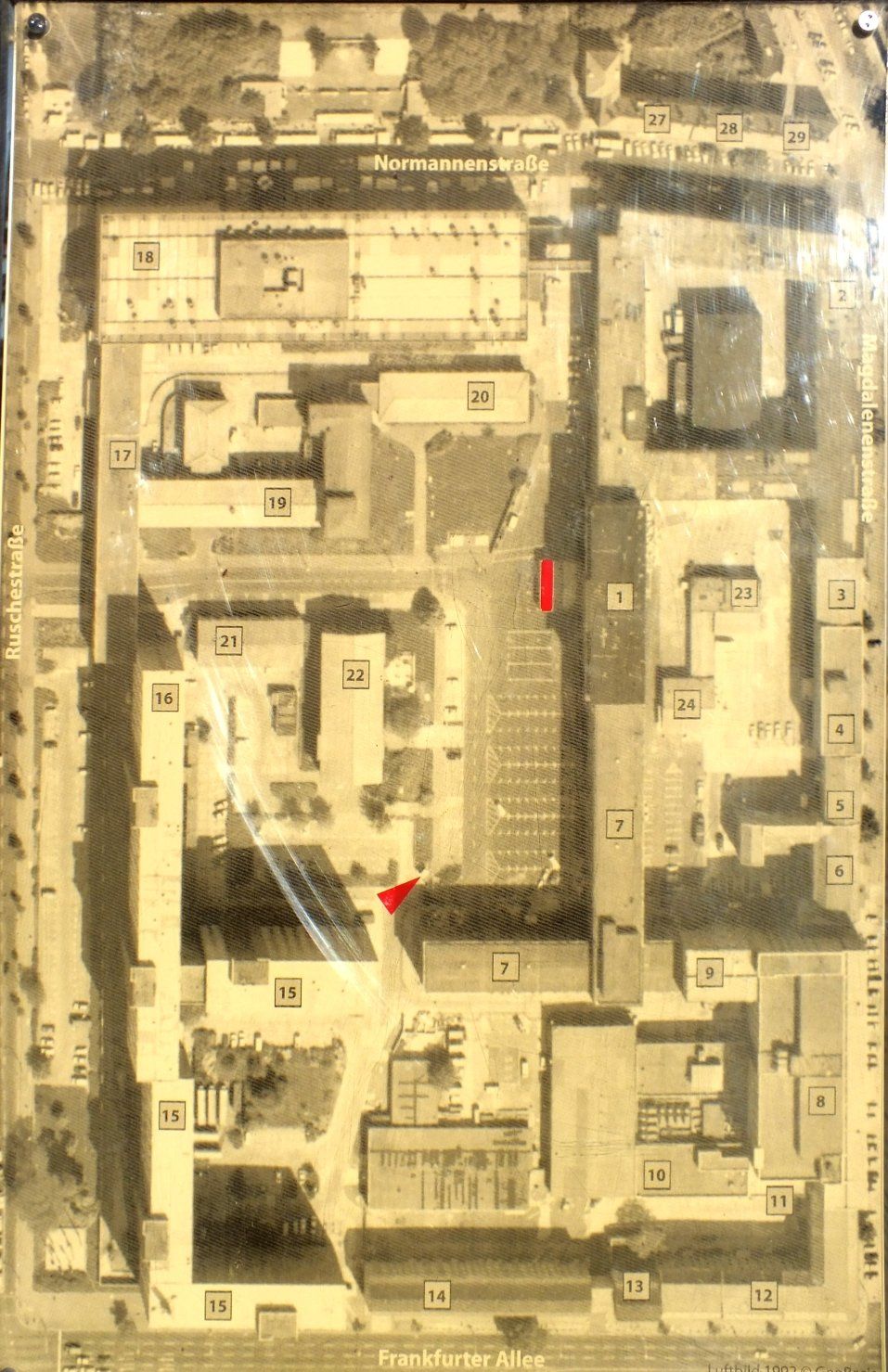 Gebäudeplan der Stasi-Zentrale in Berlin-Lichtenberg