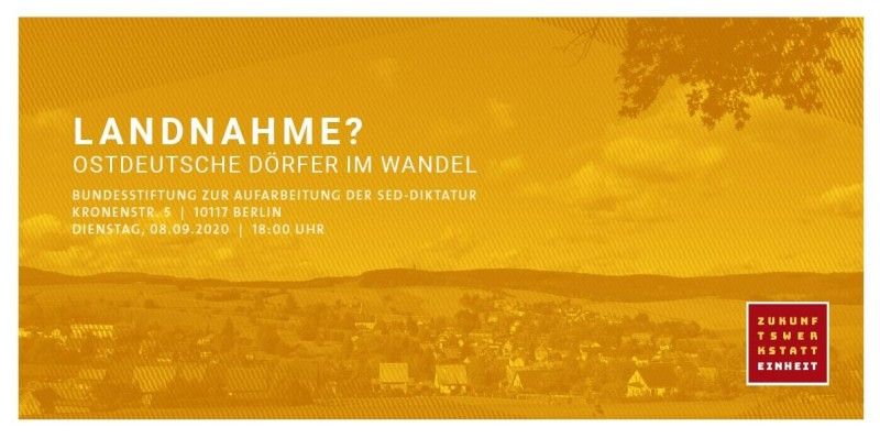 Titelbild Flyer Landnahme? Ostdeutsche Dörfer im Wandel