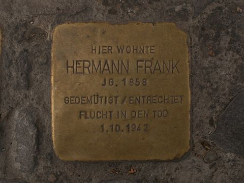 Stolperstein Hermann Frank, 03.10.2012