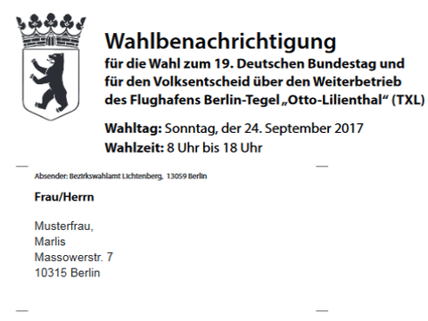 Musterwahlbenachrichtigung_Bundestagswahl und Volksentscheid