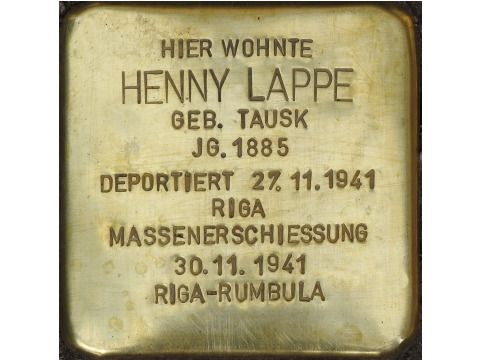 Stolperstein Henny Lappe 