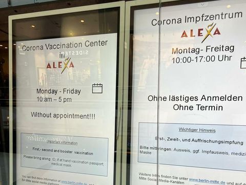 Impfzentrum im Alexa