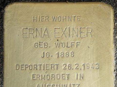 Stolperstein Erna Exiner, 2014