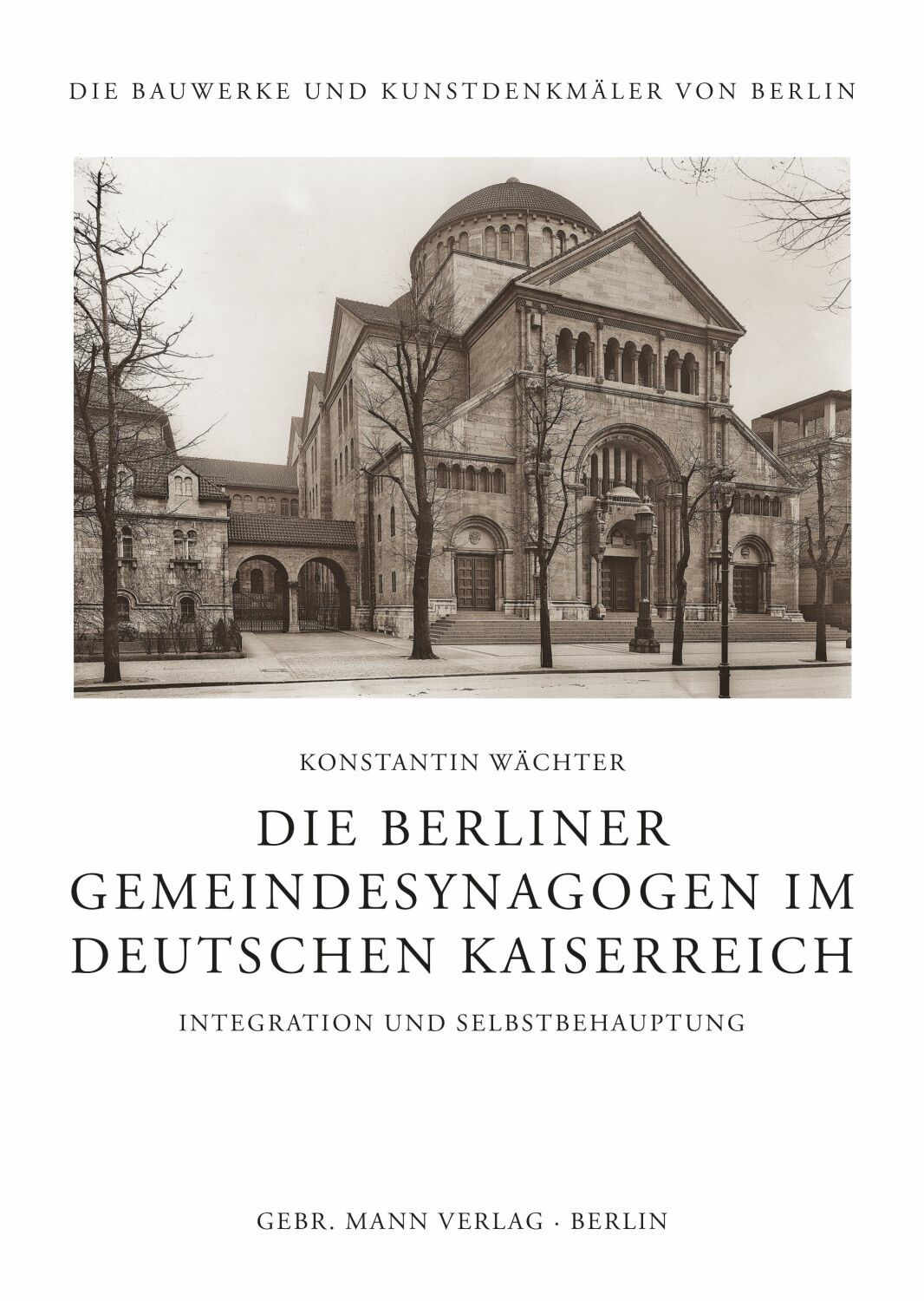 Cover "Berliner Gemeindesynagogen im Deutschen Kaiserreich"