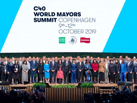 Treffen der Bürgermeister auf dem C40 World Mayors Summit in Kopenhagen im Oktober 2019 