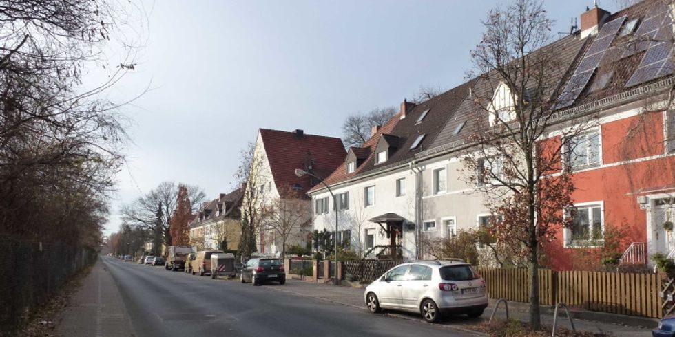 Siedlungshäuser in der Eichkampstraße. 