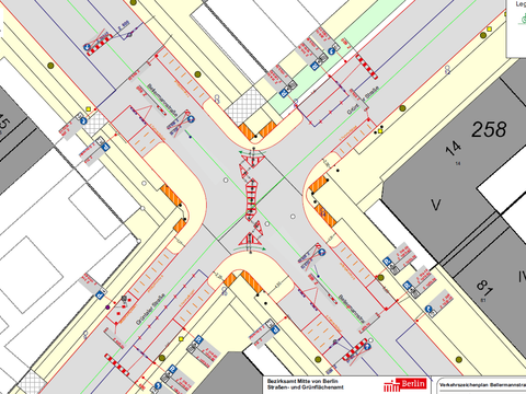 Bildvergrößerung: Verkehrszeichenplan Bellermannstraße Grüntaler Straße