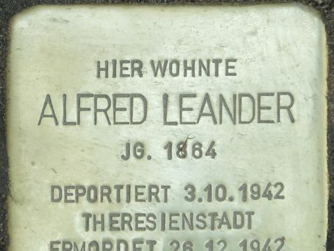 Stolperstein Alfred Leander, 2014