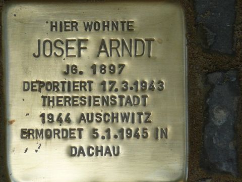 Stolperstein für Josef Arndt