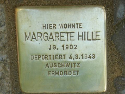 Stolperstein für Margarete Hille
