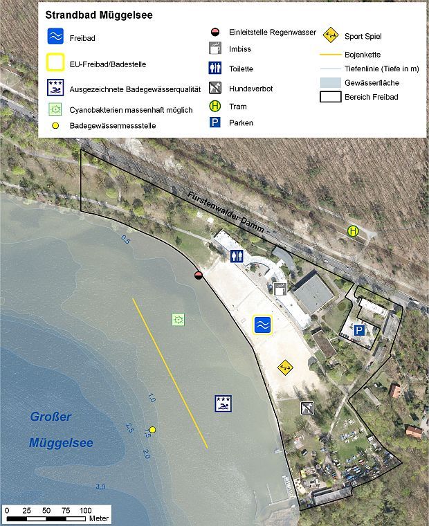 Abb. 2: Infrastruktur des Strandbad Müggelsee 