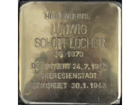 Bildvergrößerung: Stolperstein Ludwig Schopflocher