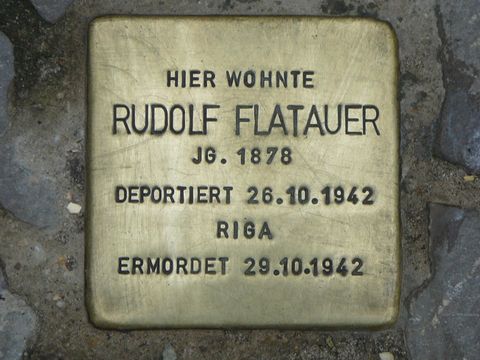 Bildvergrößerung: Stolperstein für Rudolf Flatauer