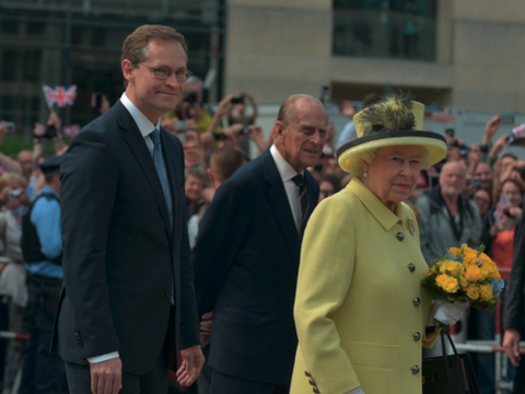 Queen Elizabeth II. auf dem Pariser Platz