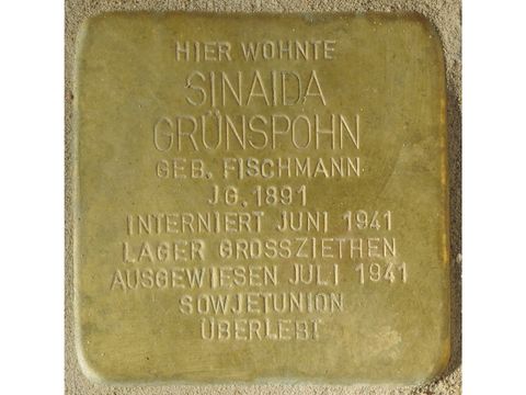 Stolperstein Sinaida Grünspohn Regensburger Straße 10