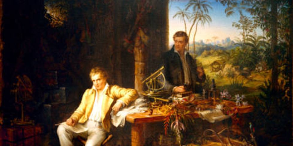 Alexander von Humboldt und sein Begleiter Bonpland am Orinoco