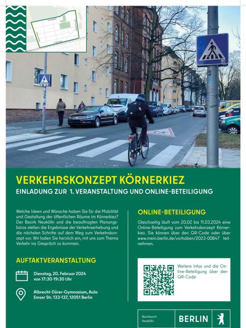 Bildvergrößerung: Plakat Verkehrskonzept Körnerkiez