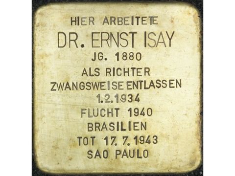 Bildvergrößerung: Stolperstein Dr. Ernst Isay