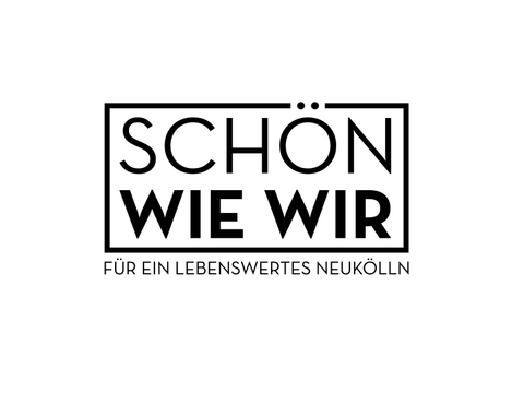Das schwarz-weiße Logo der Bewegung "Schön wie wir".