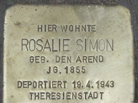 Stolperstein Rosalie Simon, 2013