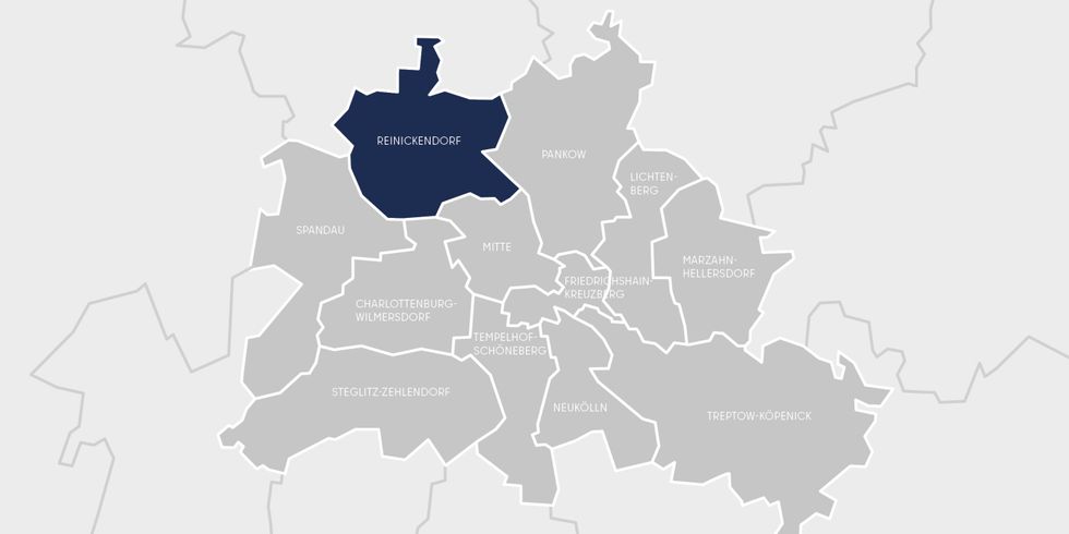 Berlin Karte Bezirk Reinickendorf