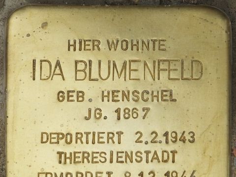 Stolperstein Ida Blumenfeld, 2014