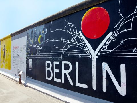 bemalter Abschnitt der Berliner Mauer