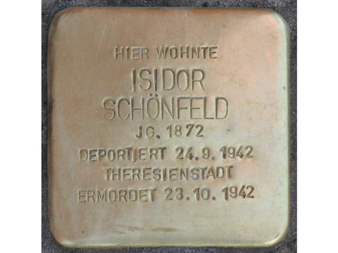 Stolperstein Isidor Schönfeld