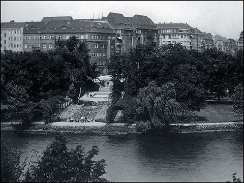 Erwin Barth - Lietzenseepark, Blick zur Kleinen Kaskade, um 1930