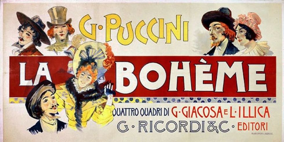 Plakat La Bohème, Adolfo Hohenstein 1895
