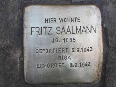 Stolperstein Fritz Saalmann