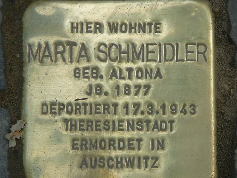 Stolperstein für Marta Schmeidler