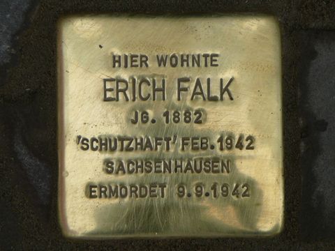 Stolperstein für Erich Falk 