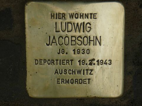 Stolperstein für Ludwig Jacobsohn