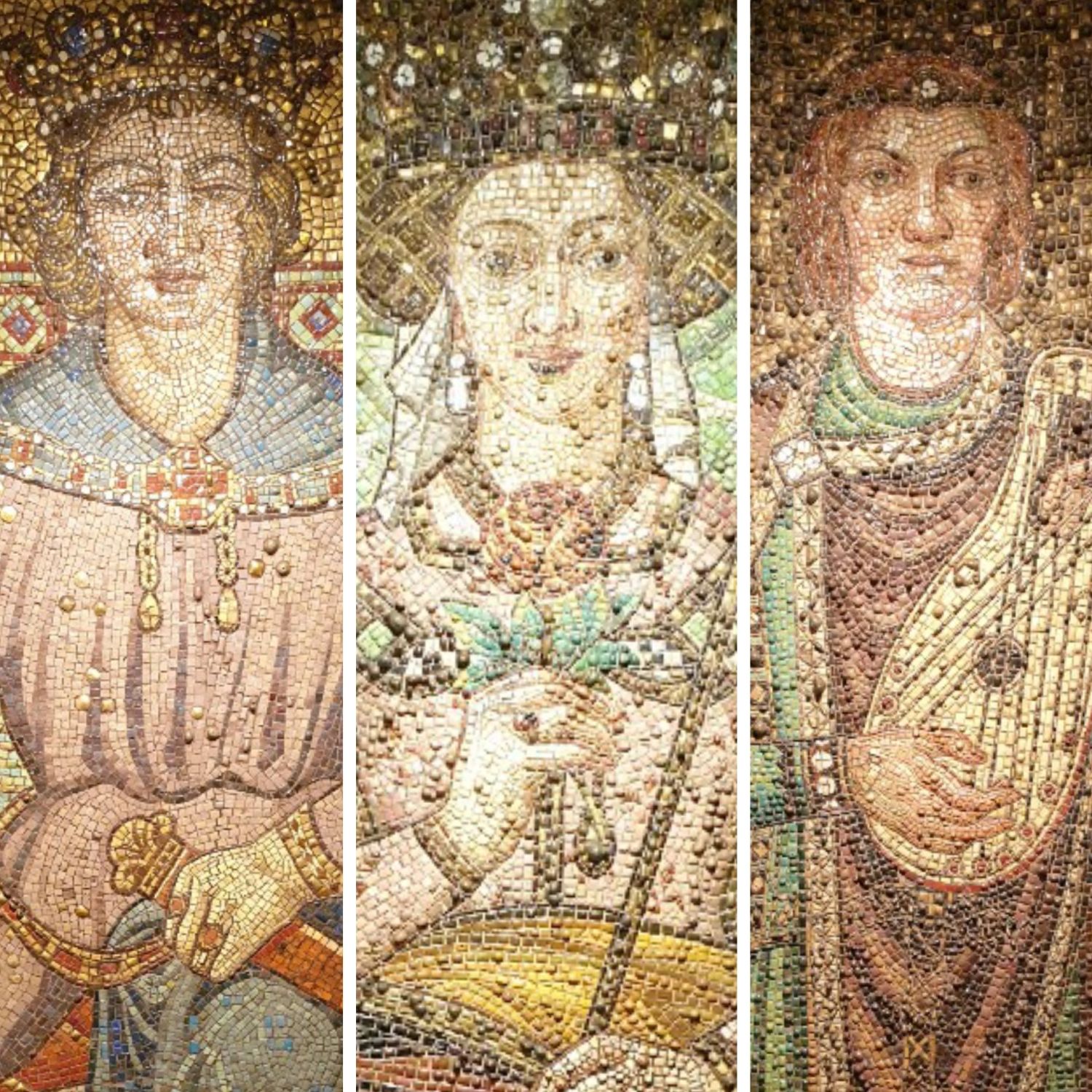 Mosaiken von Historischen Figuren deutscher Frühgeschichte