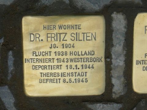 Stolperstein für Dr. Fritz Silten