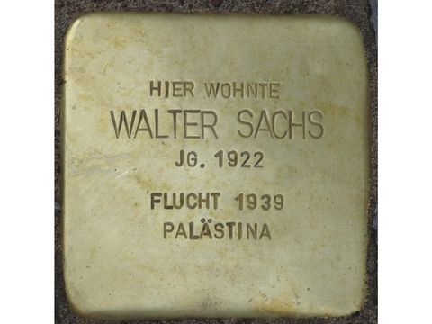 Stolperstein Walter Sachs