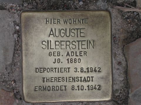 Stolperstein Auguste Silberstein, Foto: F. Siebold