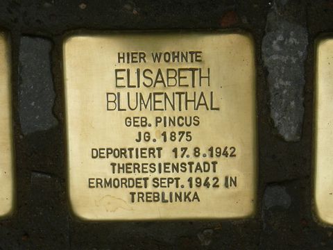 Stolperstein für Elisabeth Blumenthal