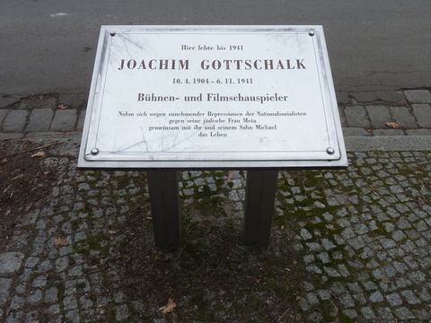 Gedenktafel für Joachim Gottschalk, 5.3.2011, Foto: KHMM