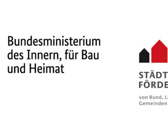 Logo: Bundesministerium des Innern, für Bau und Heimat und Logo: Städtebauförderung