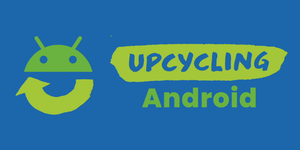 Veranstaltungstitel und Android-Logo mit Grünem Pfeil