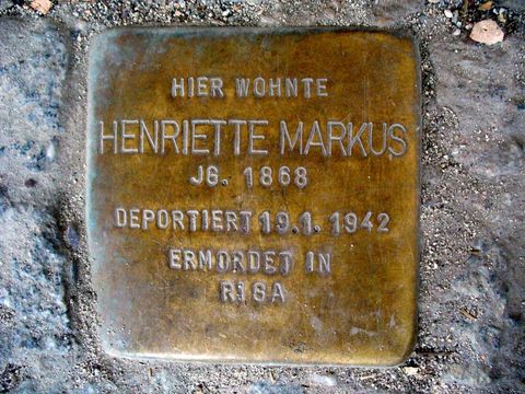 Stolperstein für Henriette Markus