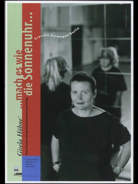 Plakat mit Gisela Höhne