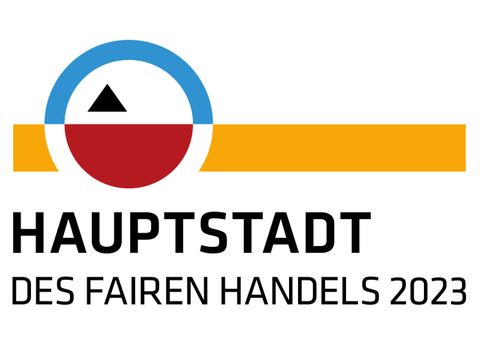 Logo des Wettbewerbs „Hauptstadt des Fairen Handels 2023“