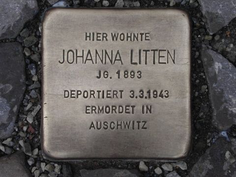 Stolperstein für Johanna Litten