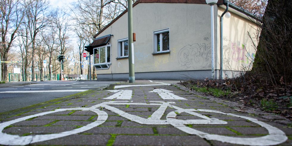 Fahrradweg und Verkehrsschule 